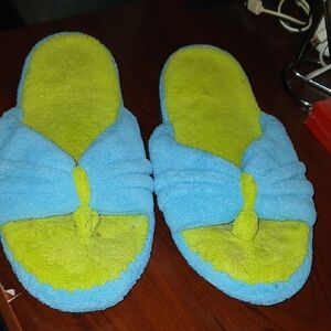 Cozy Blue and Green Women's Slippers